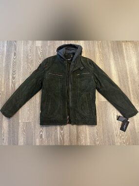 Black Rivet Genuine Leather Jacket